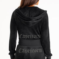 Capricorn Big Bling Velour Hoodie