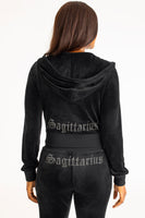 Sagittarius Big Bling Velour Hoodie