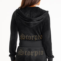 Scorpio Big Bling Velour Hoodie