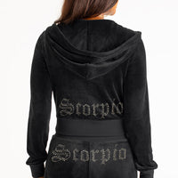 Scorpio Big Bling Velour Hoodie