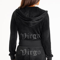 Virgo Big Bling Velour Hoodie