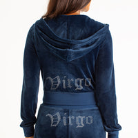 Virgo Big Bling Velour Hoodie