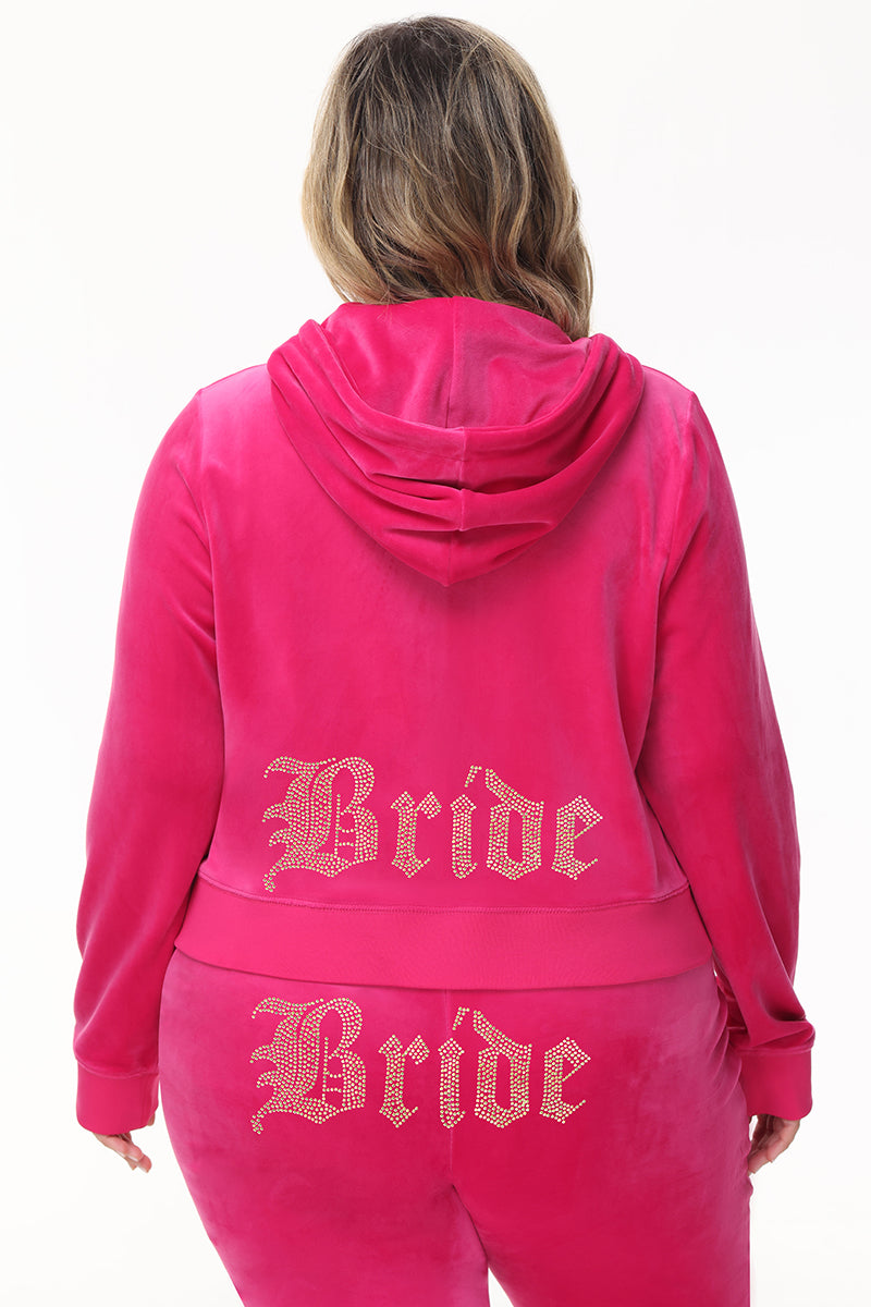 Bride Big Bling Velour Hoodie - Juicy Couture