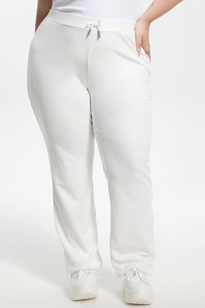 Bride Customizable Big Bling Velour Track Pants - Angel - Juicy Couture
