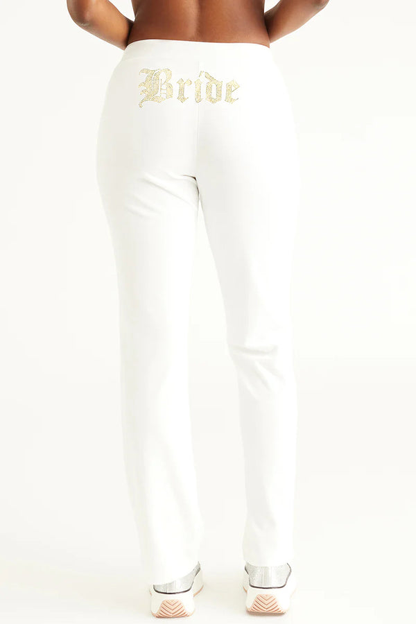 Bride Big Bling Velour Track Pants