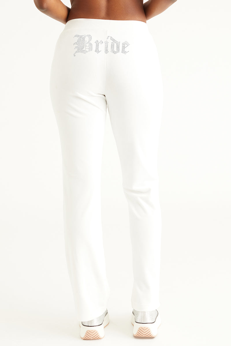 Bride Big Bling Velour Track Pants - Juicy Couture