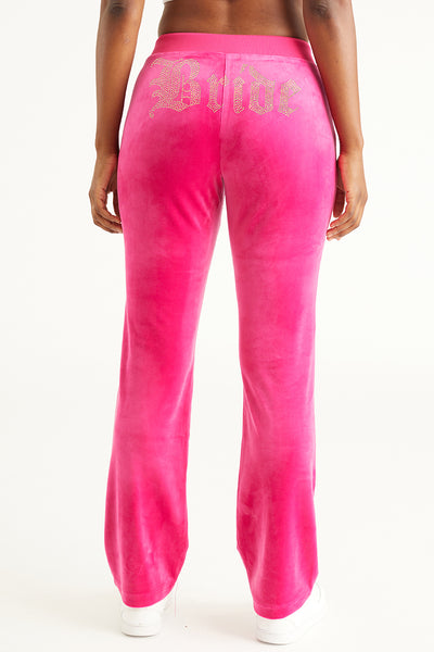 Bride Big Bling Velour Track Pants - Juicy Couture