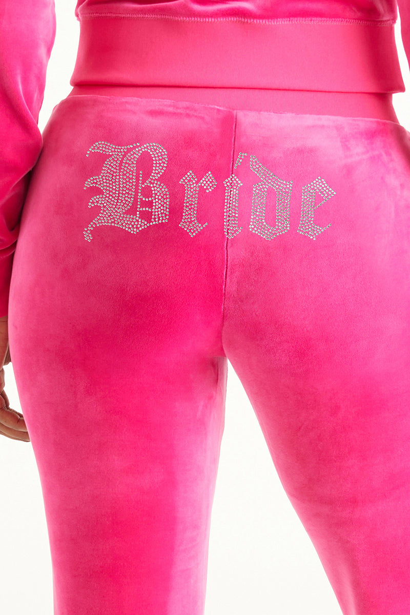 Bride Big Bling Velour Track Pants - Juicy Couture