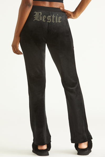 Bestie Big Bling Velour Track Pants - Juicy Couture