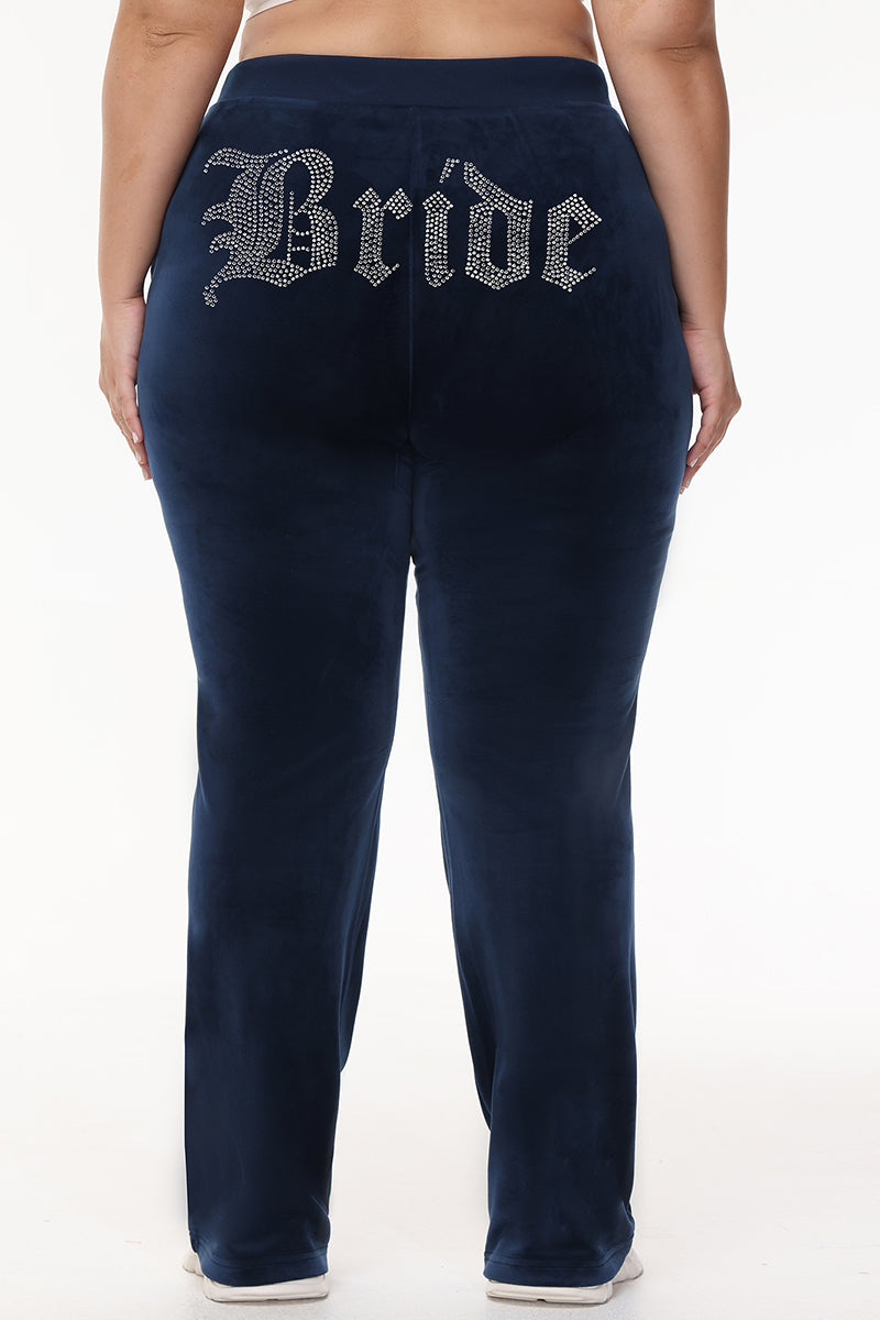 Bride Big Bling Velour Track Pants - Juicy Couture