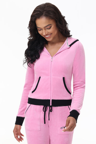 Sweetheart Cotton Velour Hoodie - Juicy Couture