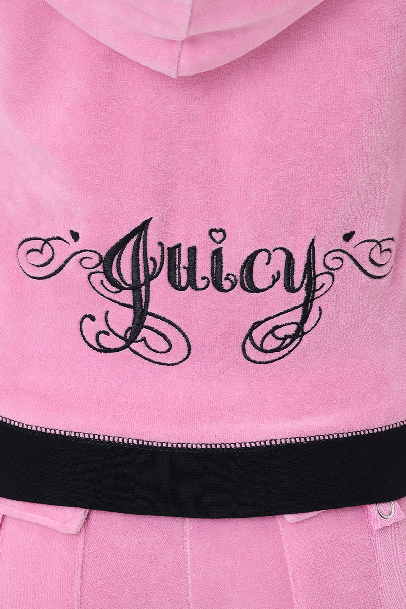 Sweetheart Cotton Velour Hoodie - Juicy Couture