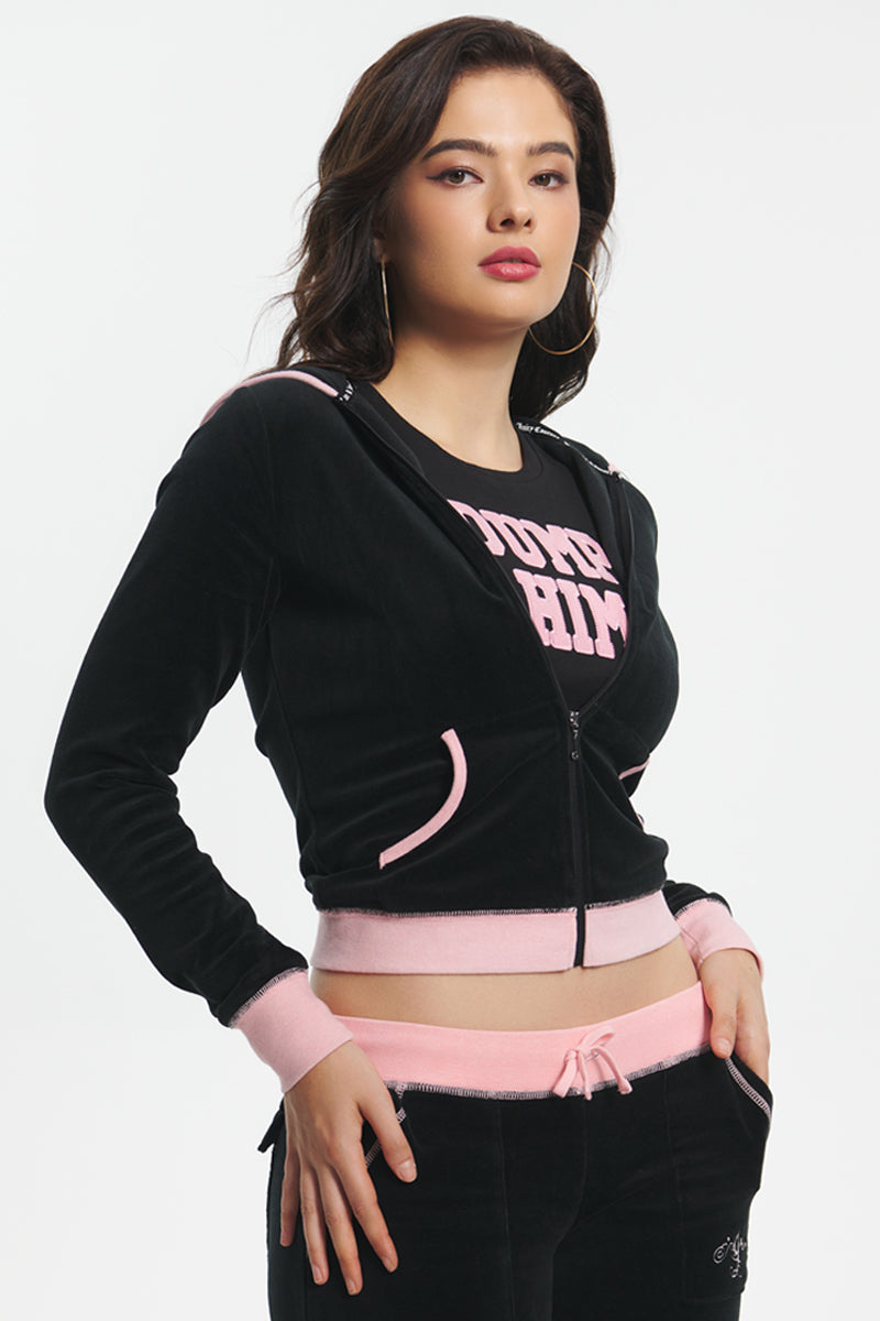 Sweetheart Cotton Velour Hoodie - Juicy Couture