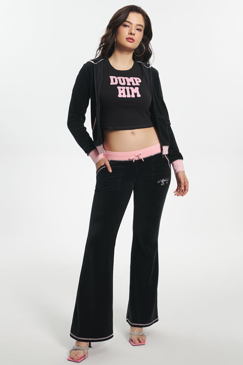 Sweetheart Cotton Velour Track Pants
