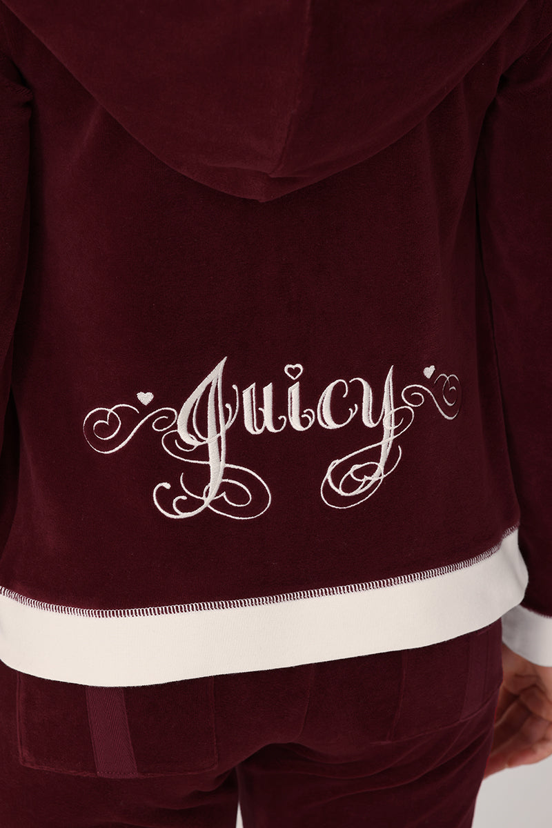 Sweetheart Cotton Velour Hoodie