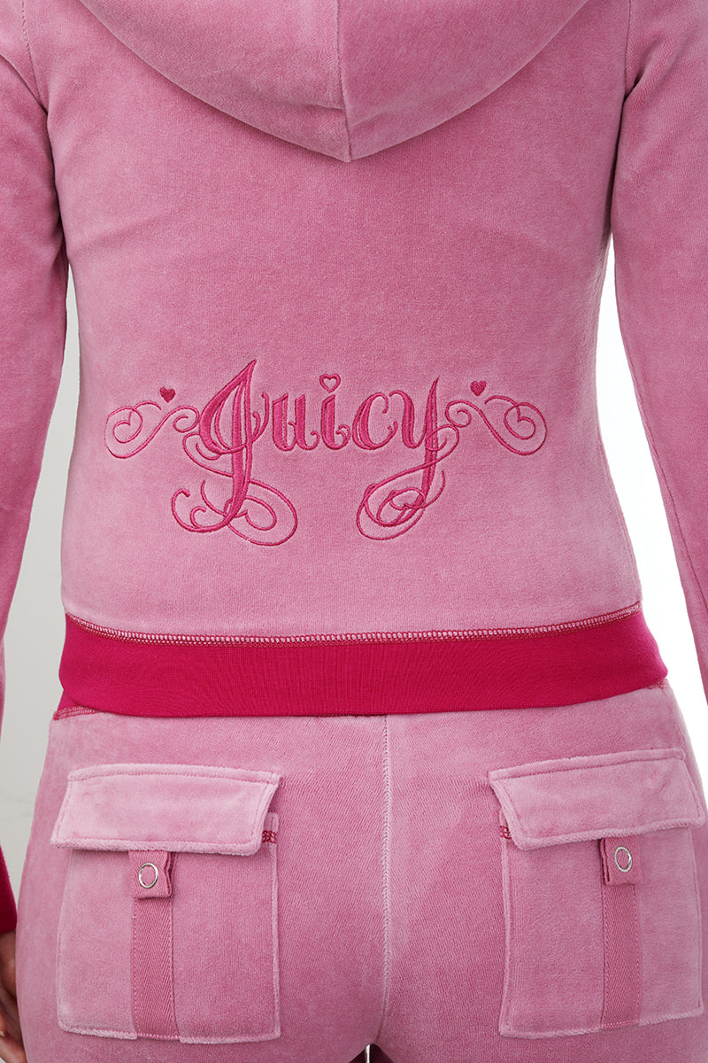 Sweetheart Cotton Velour Hoodie