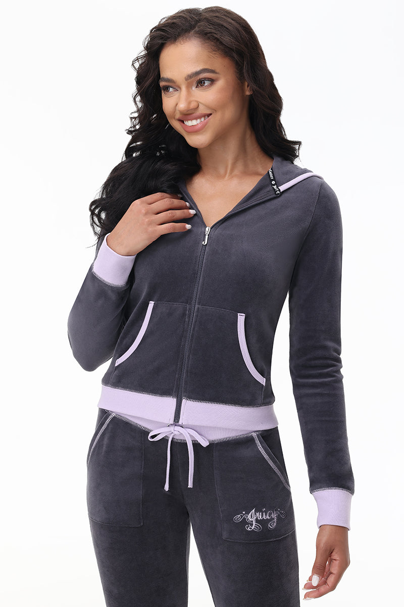 Sweetheart Cotton Velour Hoodie - Juicy Couture