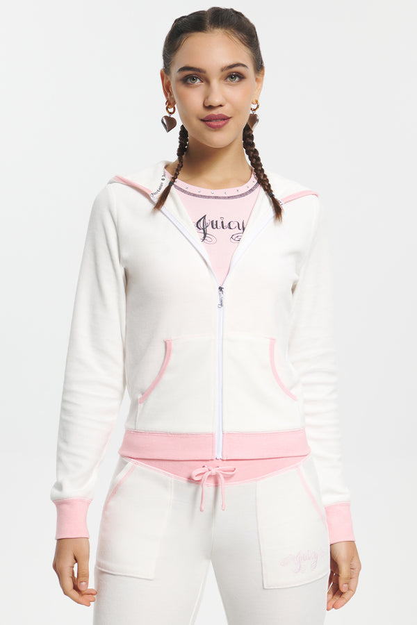 Sweetheart Cotton Velour Hoodie - Juicy Couture