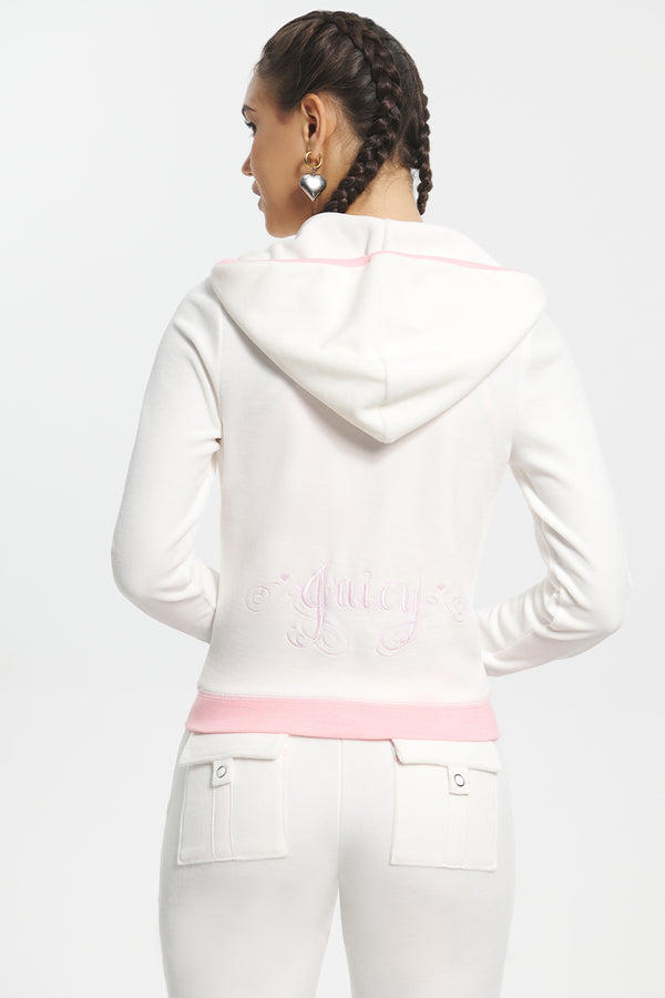 Sweetheart Cotton Velour Hoodie - Juicy Couture