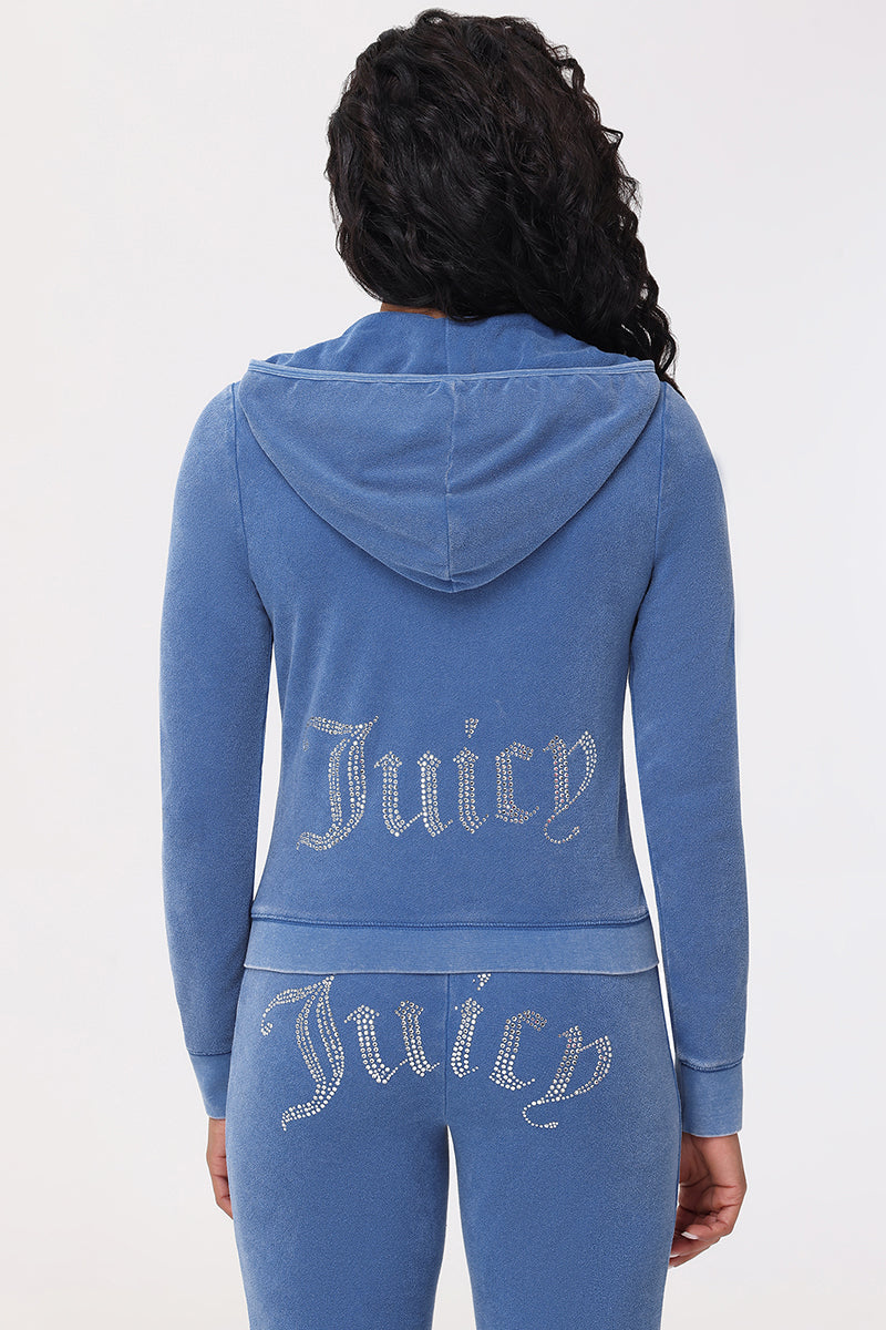 Big Bling Towel Terry Zip Hoodie - Juicy Couture