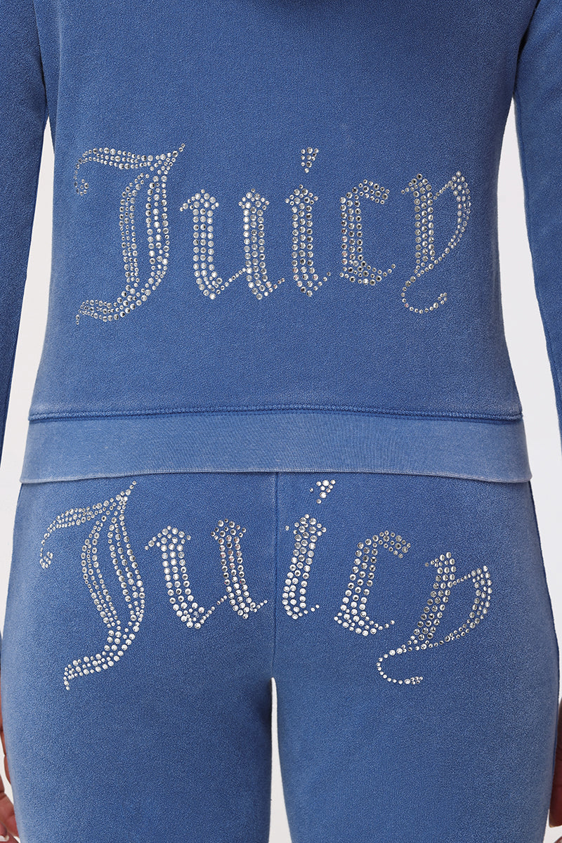 Big Bling Towel Terry Zip Hoodie - Juicy Couture