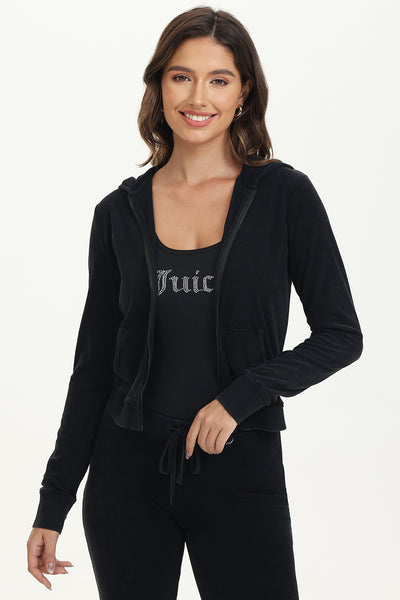 Big Bling Towel Terry Zip Hoodie - Juicy Couture