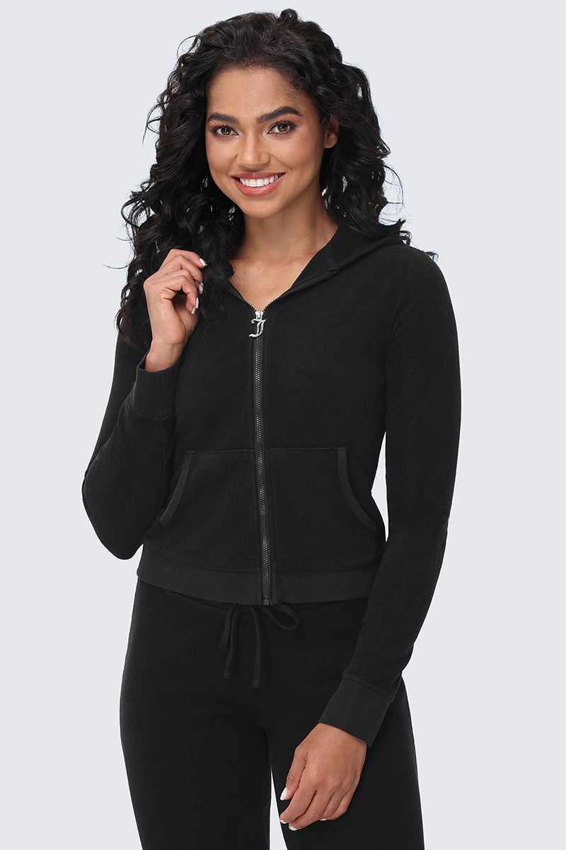 Big Bling Towel Terry Zip Hoodie - Juicy Couture
