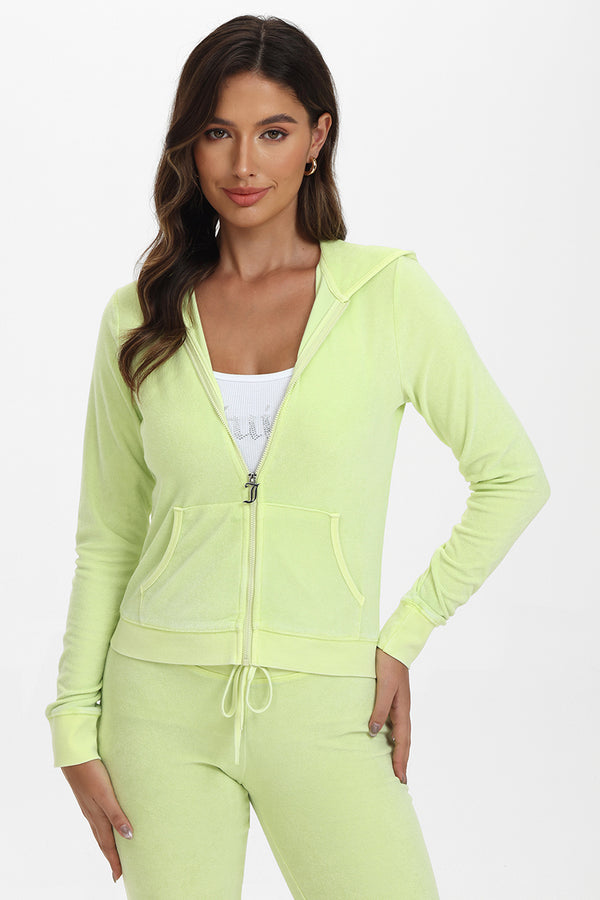 Big Bling Towel Terry Zip Hoodie - Juicy Couture