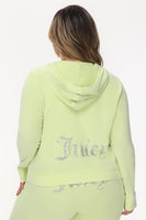 Plus-Size Big Bling Towel Terry Zip Hoodie - Juicy Couture