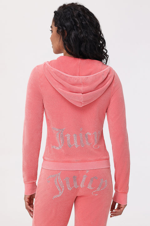 Big Bling Towel Terry Zip Hoodie - Juicy Couture