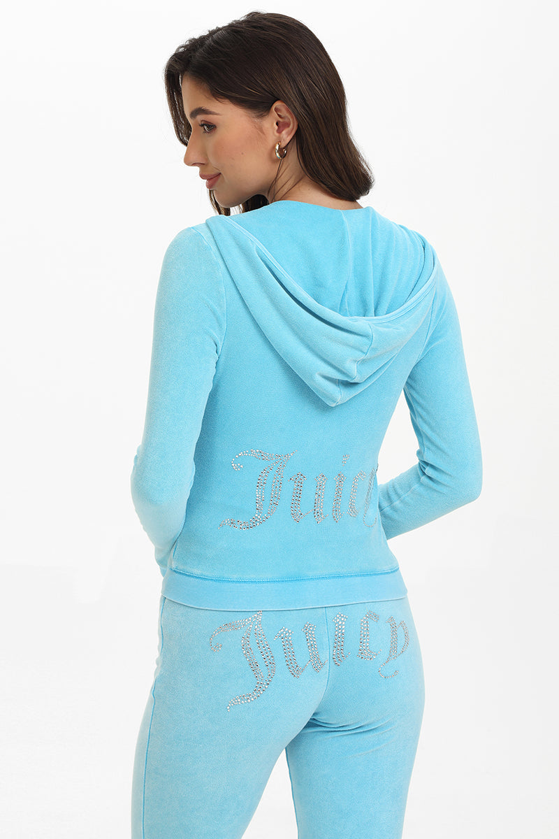 Big Bling Towel Terry Zip Hoodie - Juicy Couture