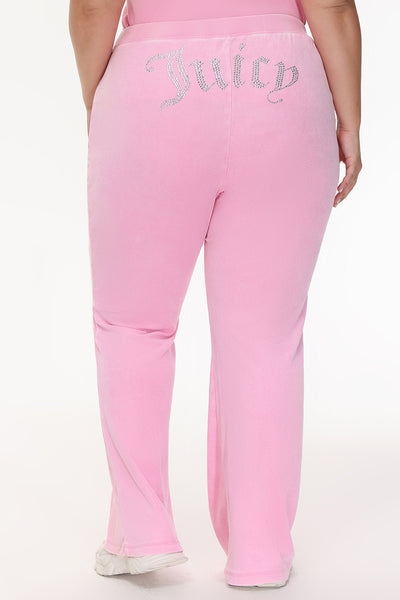 Plus-Size Big Bling Towel Terry Track Pants - Juicy Couture