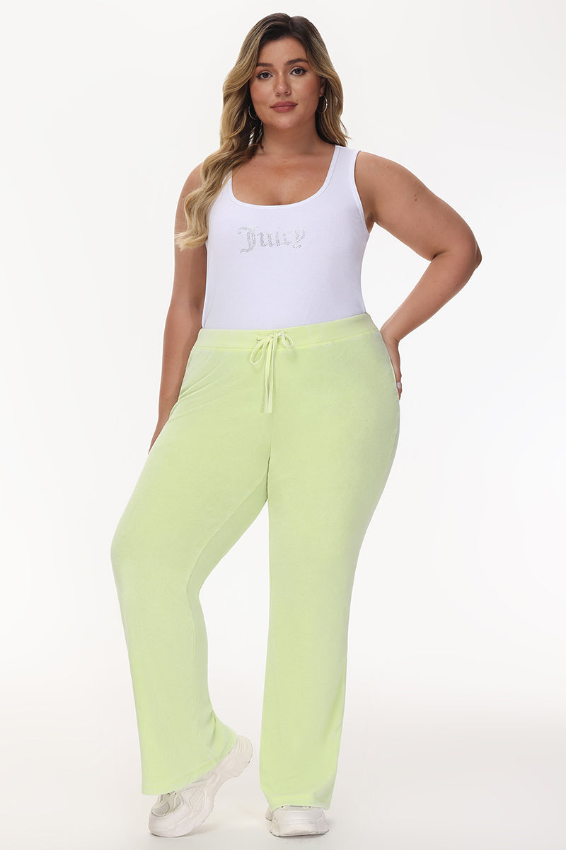 Plus-Size Big Bling Towel Terry Track Pants - Juicy Couture