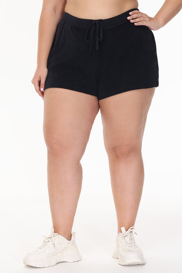 Plus-Size Big Bling Towel Terry Shorts - Juicy Couture