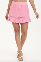 Towel Terry Mini Skirt With Lace Trim - Juicy Couture