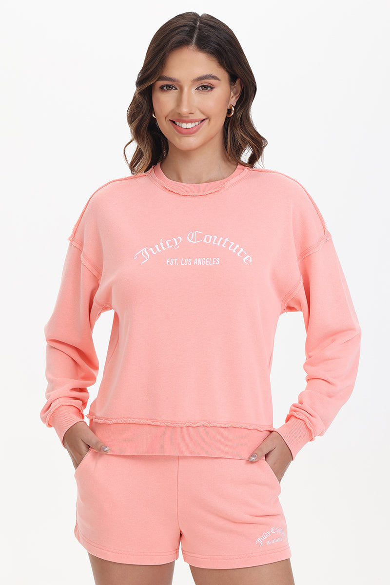 French Terry Embroidered Crewneck - Juicy Couture