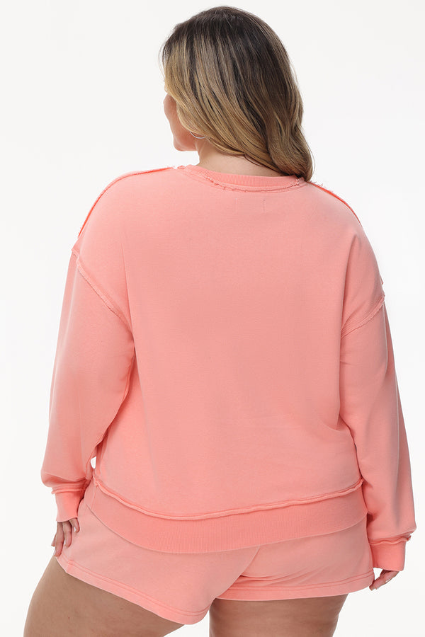 Plus-Size French Terry Embroidered Crewneck - Juicy Couture