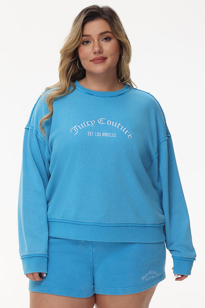 Plus-Size French Terry Embroidered Crewneck - Juicy Couture