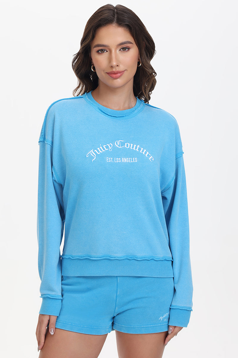 French Terry Embroidered Crewneck
