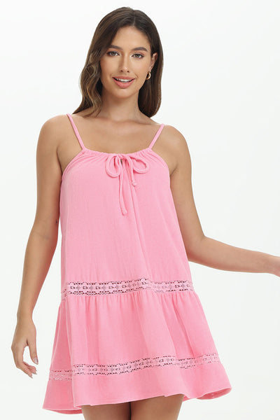 Juicy Couture Towel Terry Lace Trim Tiered Dress Juicy Couture Towel Terry Lace Trim Tiered Dress