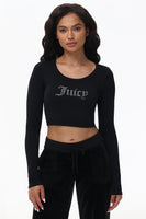 Cropped Long Sleeve Baby Tee - Juicy Couture