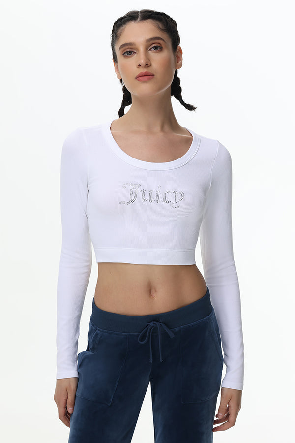 Cropped Long Sleeve Baby Tee