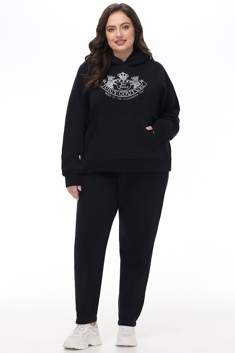 Plus-Size Small Bling Fleece Sweatpants