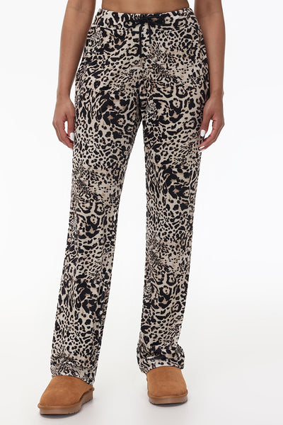 Animal Print Small Bling Velour Track Pants - Juicy Couture