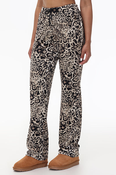 Animal Print Small Bling Velour Track Pants - Juicy Couture