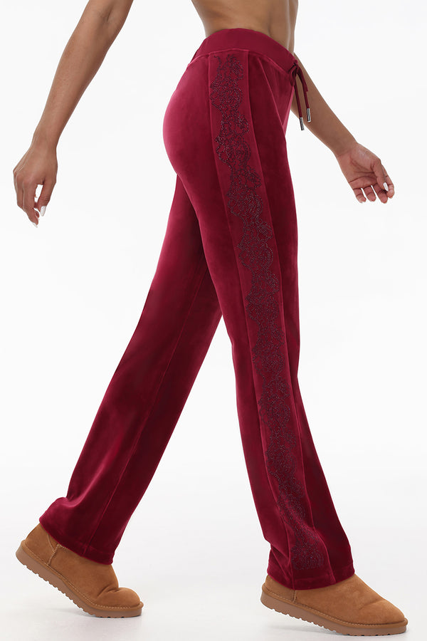 Lace Rhinestone Classic Track Pants - Juicy Couture