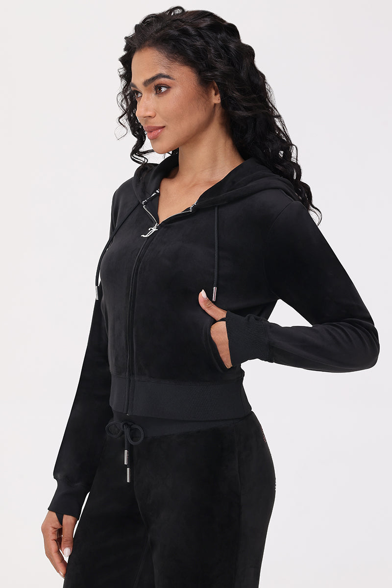 Ombre Big Bling Velour Hoodie