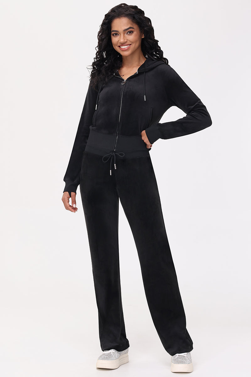 Ombre Big Bling Velour Hoodie