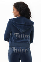 Ombre Big Bling Velour Hoodie - Juicy Couture