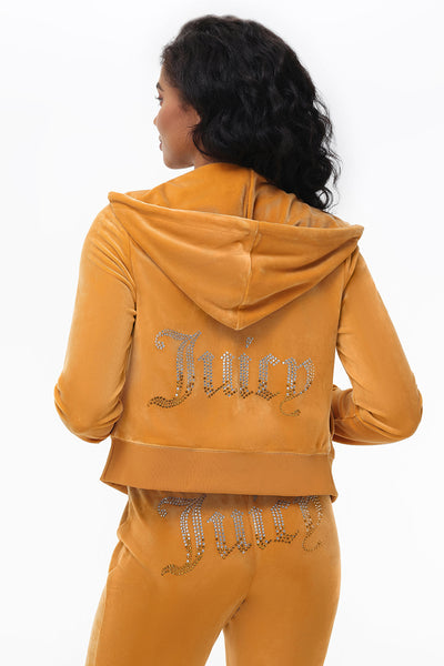 Ombre Big Bling Velour Hoodie - Juicy Couture